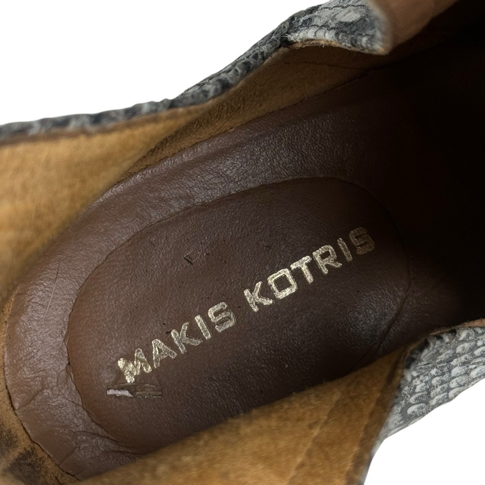 Makis Kotris Snake Leather Women's Cowboy Ankle Boots Sz‎ 39 Made in Greece - Picture 7 of 16